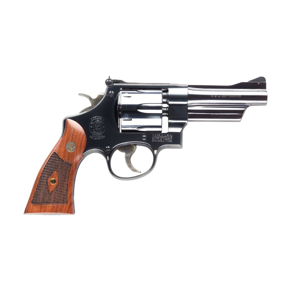 smith & wesson 150339 model 27 classic 357 mag or 38 s&w spl +p blued carbon steel 4" barrel, 6rd cylinder & n frame, checkered square butt walnut grip Smith & Wesson 150339 Model 27 Classic 357 Mag Or 38 S&W Spl +P Blued Carbon Steel 4" Sports South item 53537