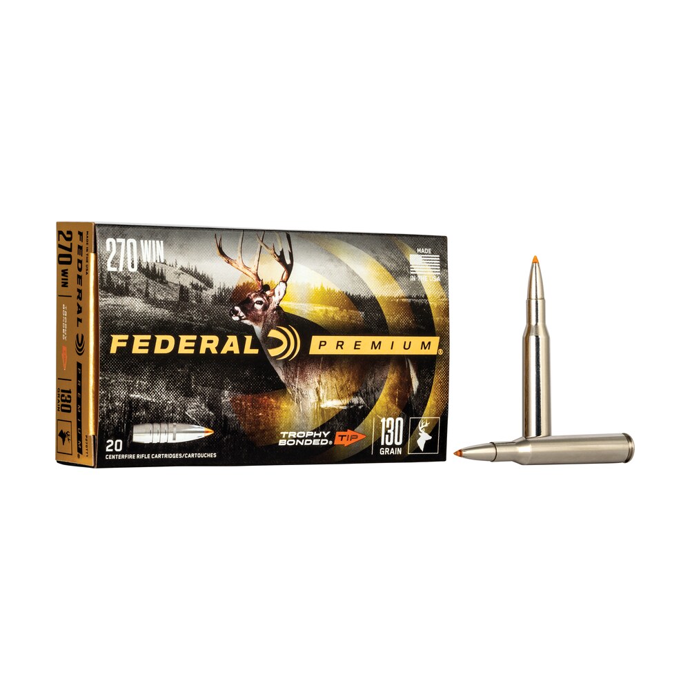 federal p270tt1 premium 270win 130gr trophy bonded tip 20 per box/10 case Federal P270TT1 Premium 270Win 130gr Trophy Bonded Tip 20 Per Box/10 Case Sports South item 53776