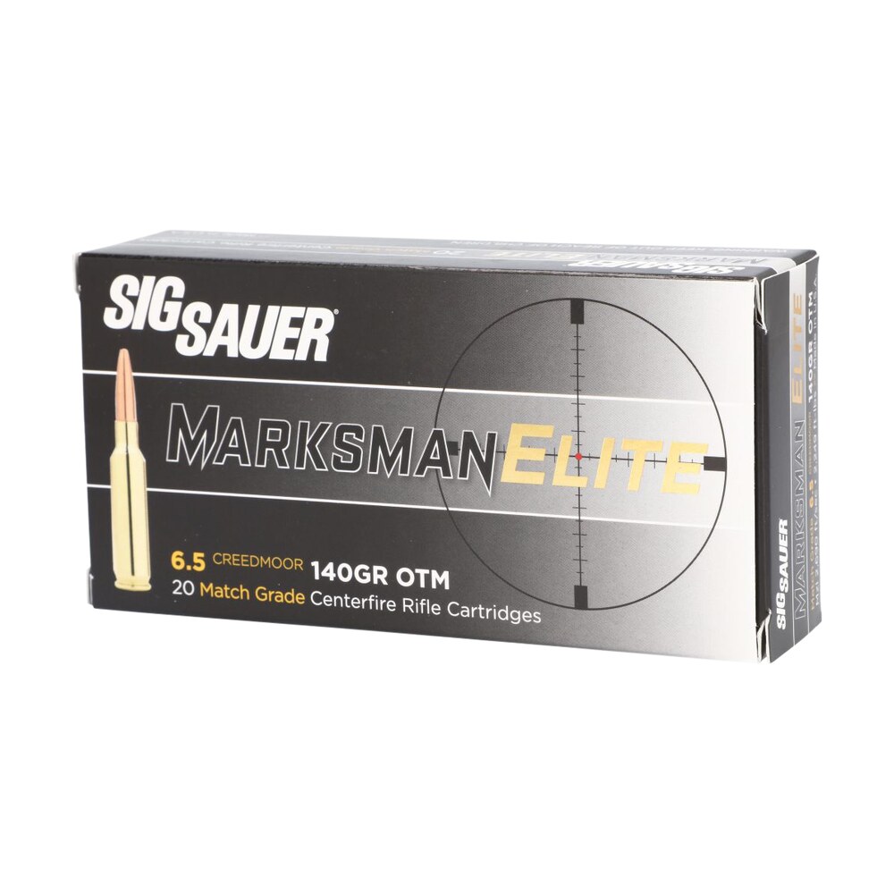 sig sauer e65cm120 marksman elite 6.5 creedmoor 140 gr open tip match 20 per box/ 10 case Sig Sauer E65CM120 Marksman Elite 6.5 Creedmoor 140 gr Open Tip Match 20 Per Box/ 10 Case Sports South item 54234