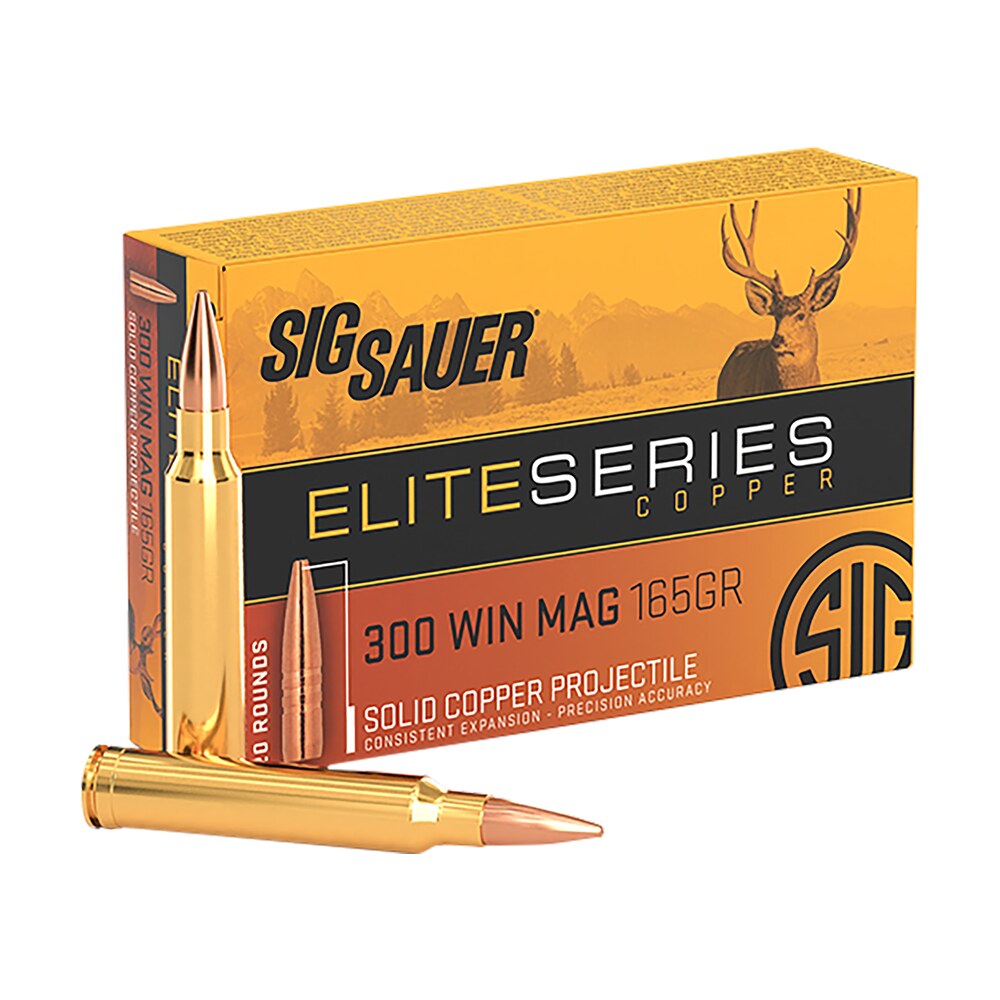 sig sauer e3wmh120 elite copper hunting 300winmag 165gr copper solid 20 per box/10 case Sig Sauer E3WMH120 Elite Copper Hunting 300WinMag 165gr Copper Solid 20 Per Box/10 Case Sports South item 54340