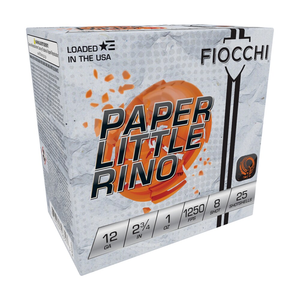 fiocchi 12fptx8 paper little rino extrema 12gauge 2.75" 1oz 8shot 25 per box/10 case Fiocchi 12FPTX8 Paper Little Rino Extrema 12Gauge 2.75" 1oz 8Shot 25 Per Box/10 Case Sports South item 54522