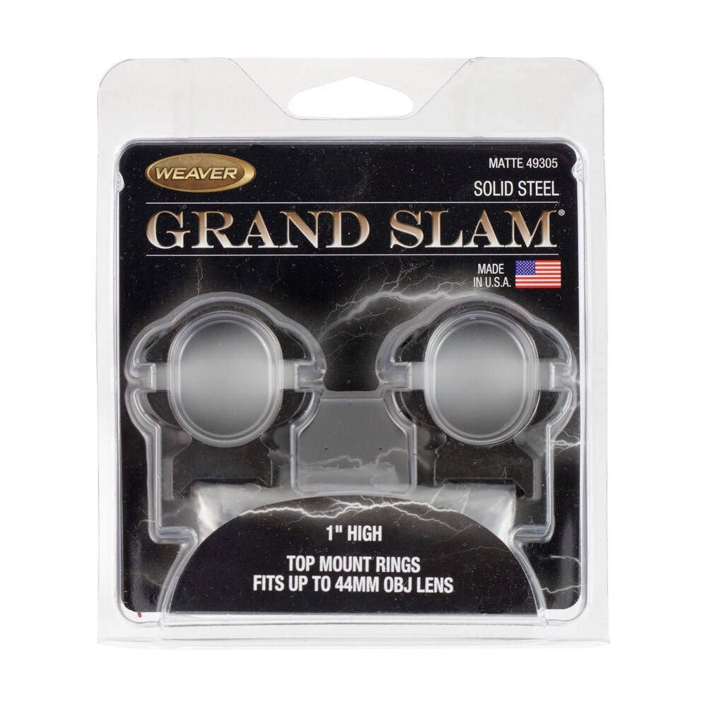 weaver mounts 49305 grand slam matte black 1" high Weaver Mounts 49305 Grand Slam Matte Black 1" High Sports South item 55357