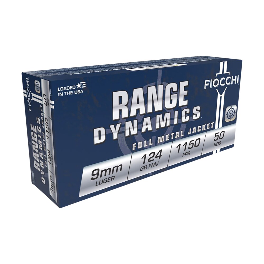 fiocchi 9apb range dynamics 9mmluger 124gr full metal jacket 50 per box/20 case Fiocchi 9APB Range Dynamics 9mmLuger 124gr Full Metal Jacket 50 Per Box/20 Case Sports South item 55836
