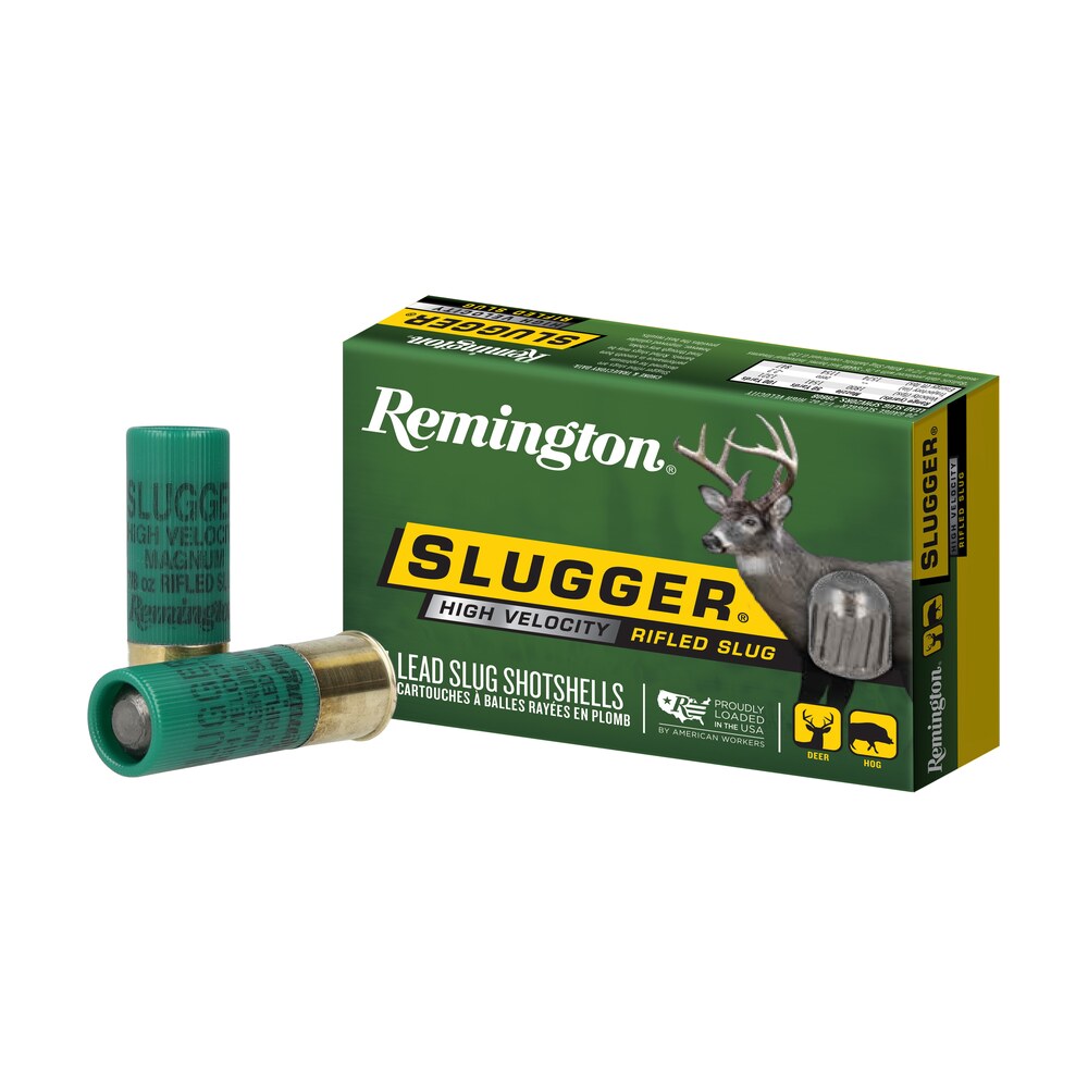 remington ammunition 28600 slugger high velocity 12 gauge 2.75" 7/8 oz rifled slug shot 5 per box/50 cs Remington Ammunition 28600 Slugger High Velocity 12 Gauge 2.75" 7/8 oz Rifled Slug Shot 5 Per Sports South item 56231
