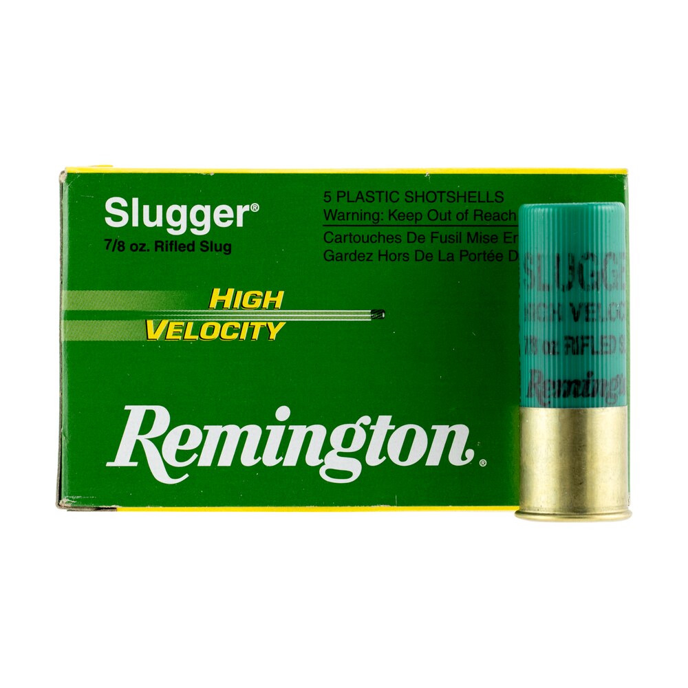 remington ammunition 28604 slugger high velocity 12 gauge 3" 7/8 oz rifled slug shot 5 per box/ 50 cs Remington Ammunition 28604 Slugger High Velocity 12 Gauge 3" 7/8 oz Rifled Slug Shot 5 Per Box/ Sports South item 56232