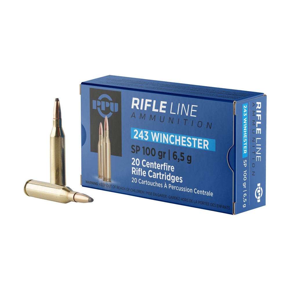 ppu pp2432 standard rifle 243win 100gr soft point 20 per box/10 case PPU PP2432 Standard Rifle 243Win 100gr Soft Point 20 Per Box/10 Case Sports South item 56536