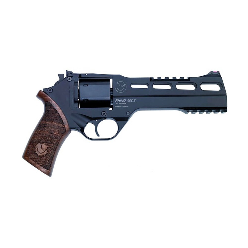 chiappa firearms cf340248 rhino 60sar *ca compliant 357 mag 6 shot 6″ black anodized steel barrel, blued steel cylinder, black anodized aluminum frame & barrel shroud, picatinny rails, walnut grip Chiappa Firearms CF340248 Rhino 60SAR *CA Compliant 357 Mag 6 Shot 6" Black Anodized Steel Sports South item 5654