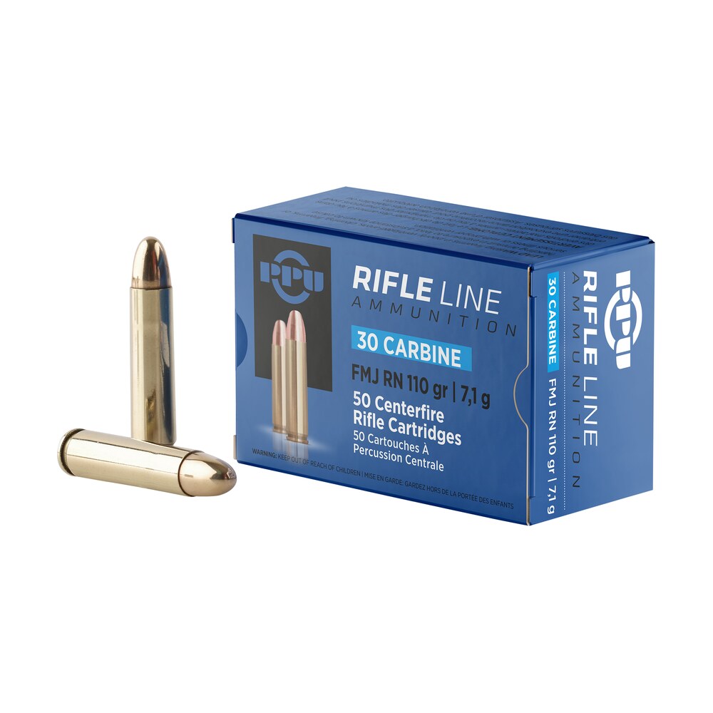 ppu pp30f standard rifle 30carbine 110gr full metal jacket round nose 50 per box/10 case PPU PP30F Standard Rifle 30Carbine 110gr Full Metal Jacket Round Nose 50 Per Box/10 Case Sports South item 56547