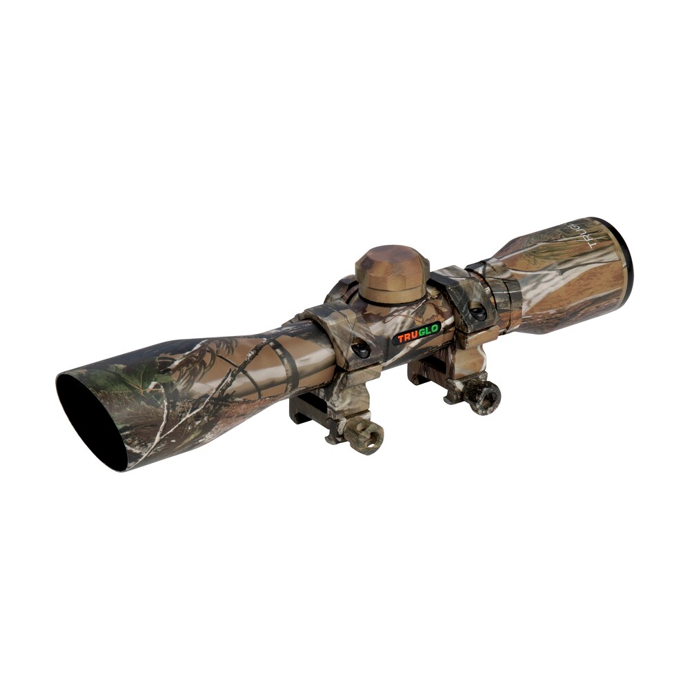 truglo tg8504cd compact realtree apg 4x 32mm 1" tube diamond reticle w/rings TruGlo TG8504CD Compact Realtree APG 4x 32mm 1" Tube Diamond Reticle Sports South item 56915