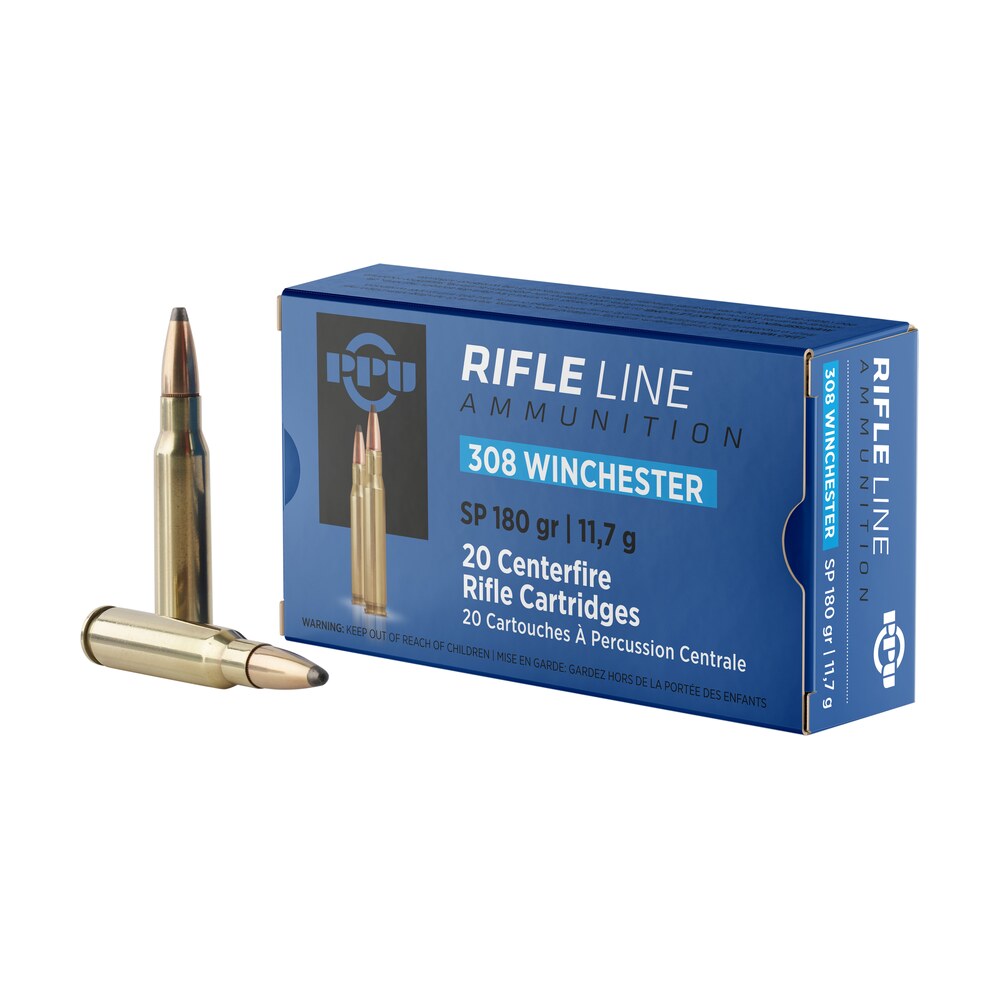 ppu pp3083 standard rifle 308win 180gr soft point 20 per box/10 case PPU PP3083 Standard Rifle 308Win 180gr Soft Point 20 Per Box/10 Case Sports South item 57004
