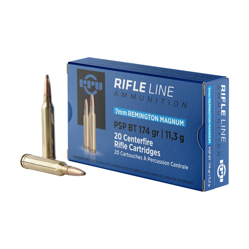 ppu pp7rm2 standard rifle 7mmremmag 174gr pointed soft point boat tail 20 per box/10 case PPU PP7RM2 Standard Rifle 7mmRemMag 174gr Pointed Soft Point Boat Tail 20 Per Box/10 Case Sports South item 57025