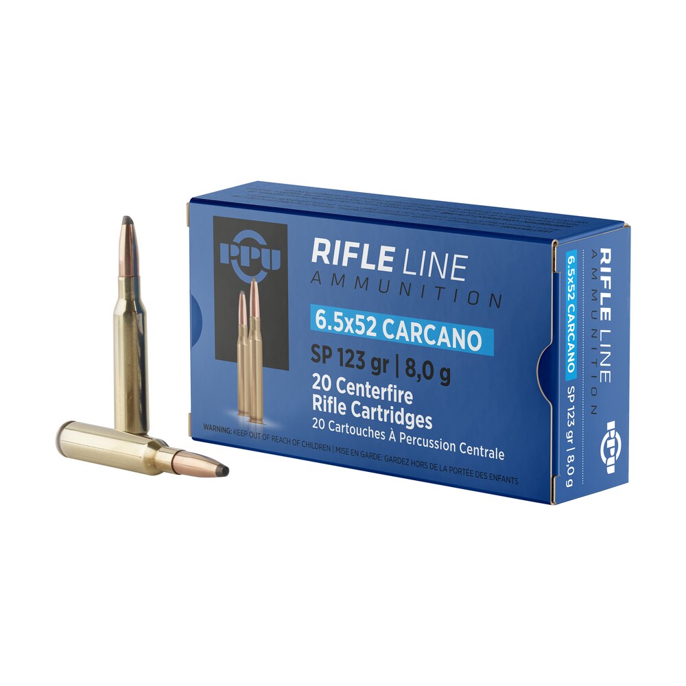ppu pp6cs metric rifle 6.5x52mmcarcano 123gr soft point 20 per box/10 case PPU PP6CS Metric Rifle 6.5x52mmCarcano 123gr Soft Point 20 Per Box/10 Case Sports South item 57026