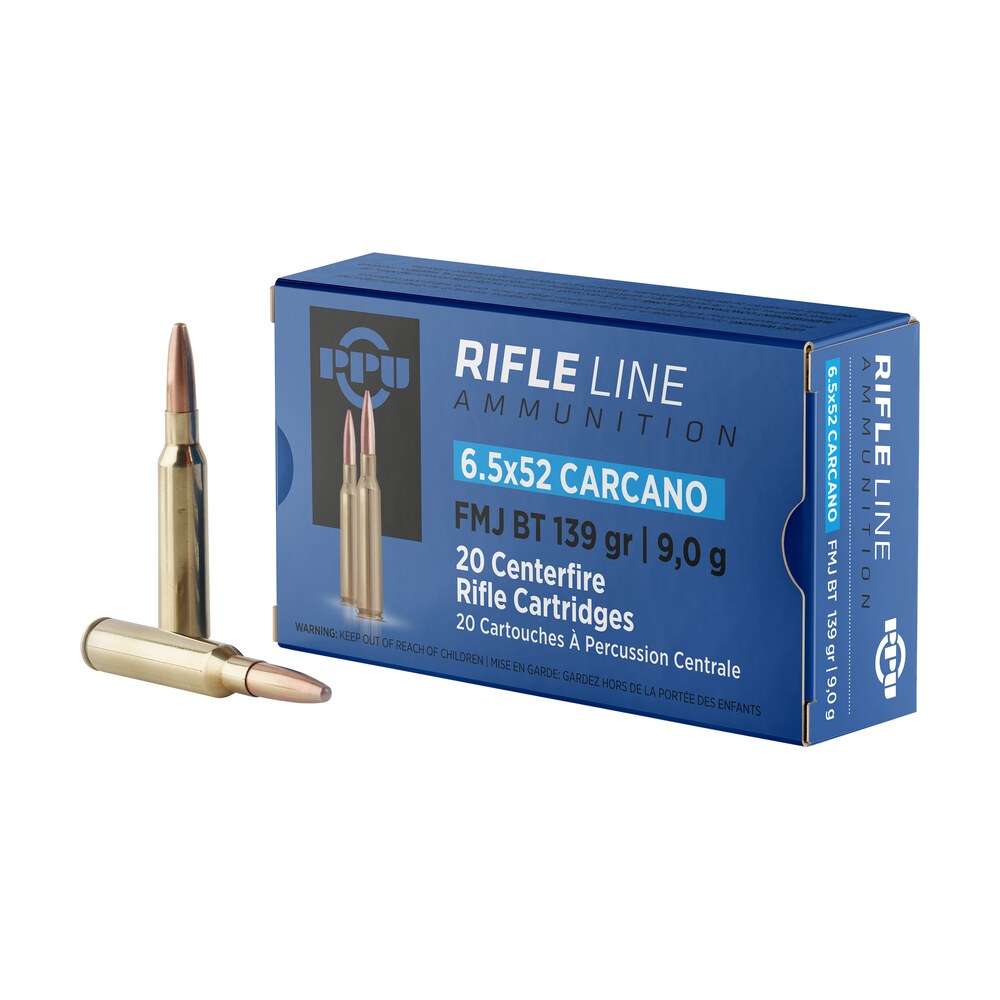 ppu pp6cf metric rifle 6.5x52mmcarcano 139gr full metal jacket boat tail 20 per box/10 case PPU PP6CF Metric Rifle 6.5x52mmCarcano 139gr Full Metal Jacket Boat Tail 20 Per Box/10 Case Sports South item 57027