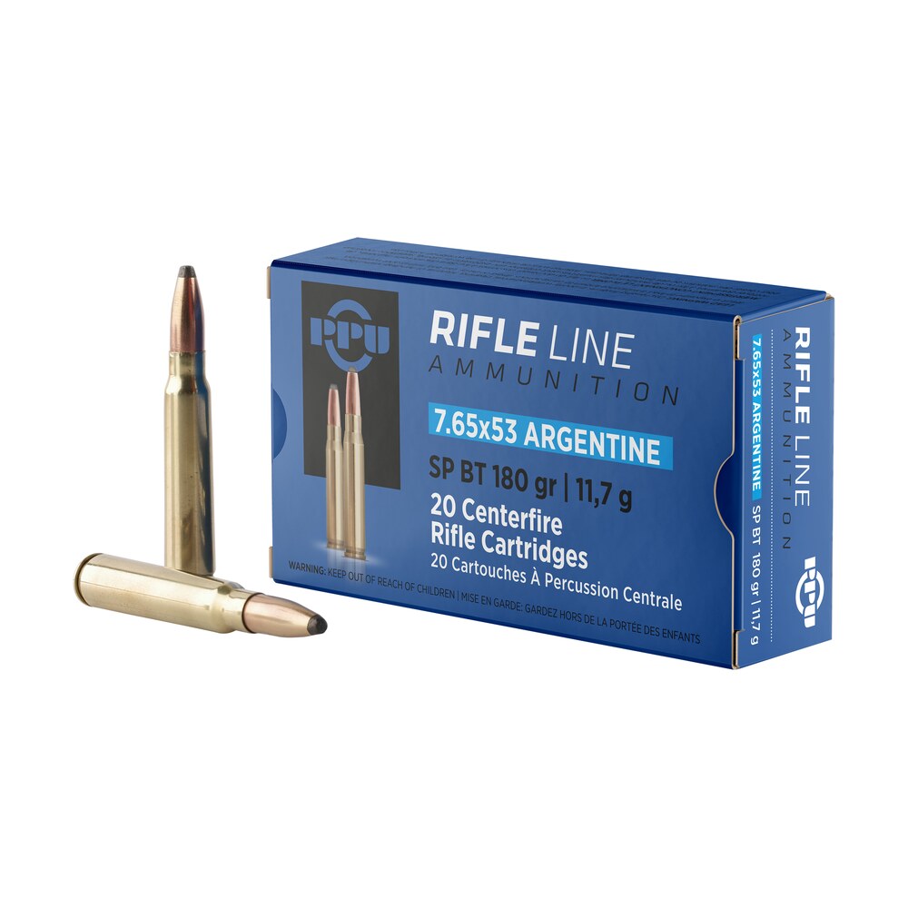 ppu pp7as metric rifle 7.65x53mmargentine 180gr soft point boat tail 20 per box/10 case PPU PP7AS Metric Rifle 7.65x53mmArgentine 180gr Soft Point Boat Tail 20 Per Box/10 Case Sports South item 57042