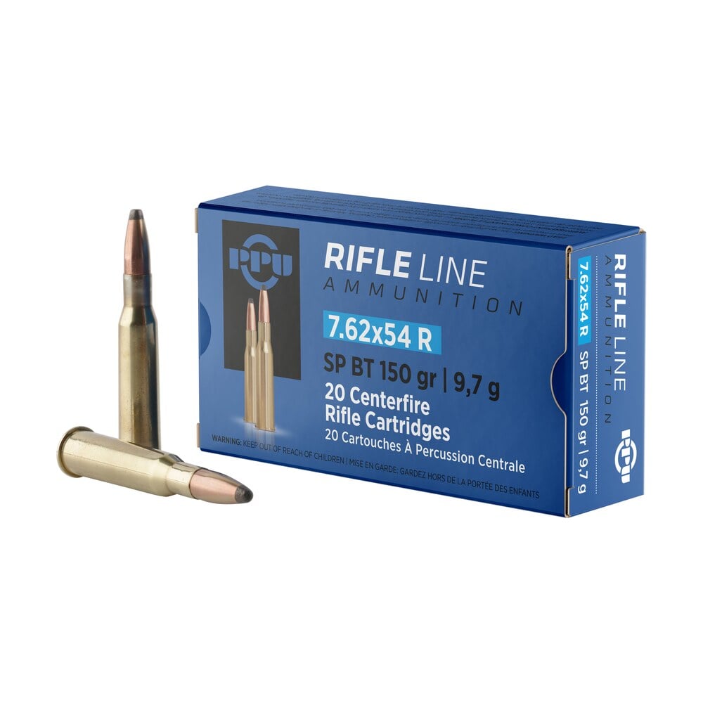 ppu pp76254s metric rifle 7.62x54mmr 150gr soft point boat tail 20 per box/10 case PPU PP76254S Metric Rifle 7.62x54mmR 150gr Soft Point Boat Tail 20 Per Box/10 Case Sports South item 57046