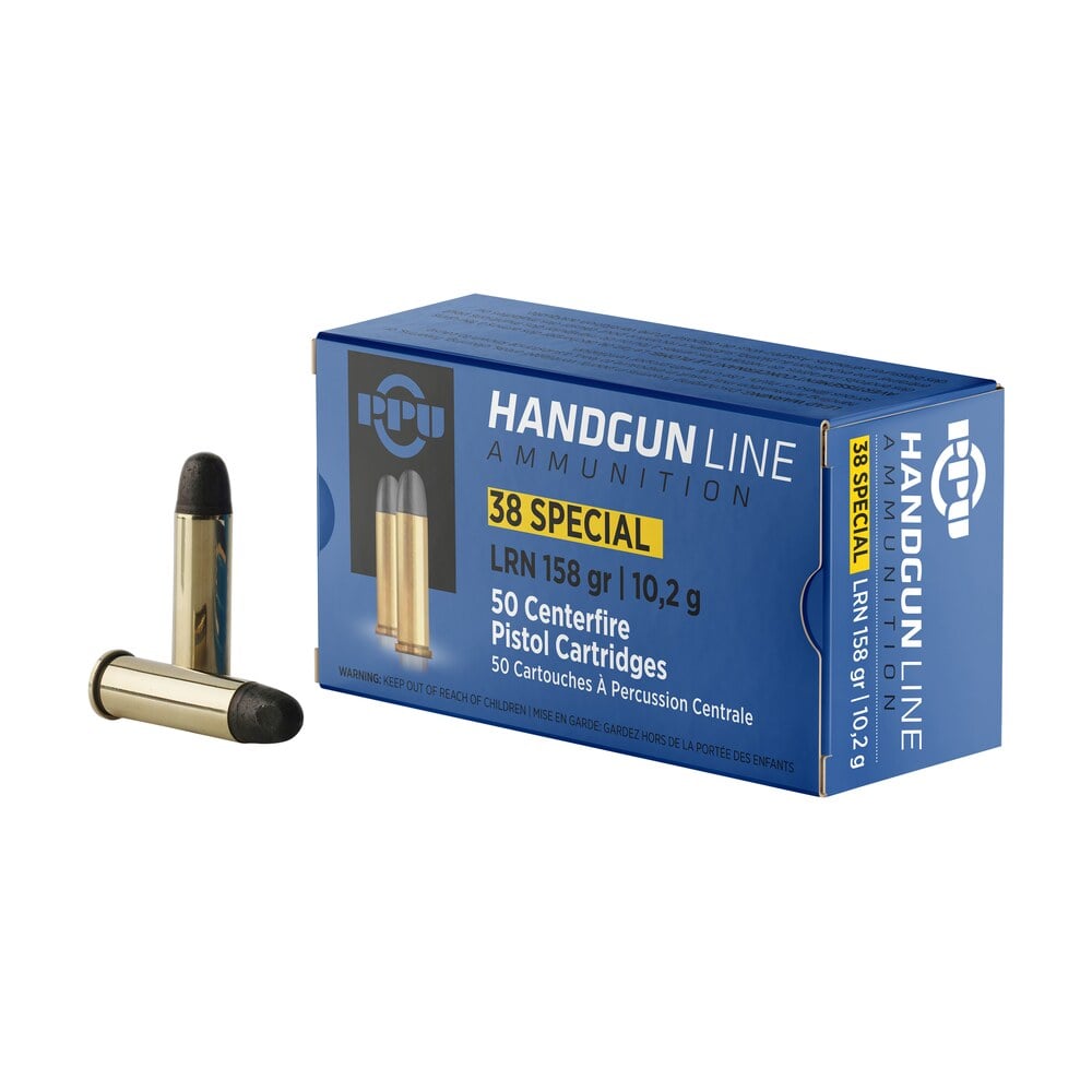 ppu pph38sl handgun 38special 158gr lead round nose 50 per box/10 case PPU PPH38SL Handgun 38Special 158gr Lead Round Nose 50 Per Box/10 Case Sports South item 57058