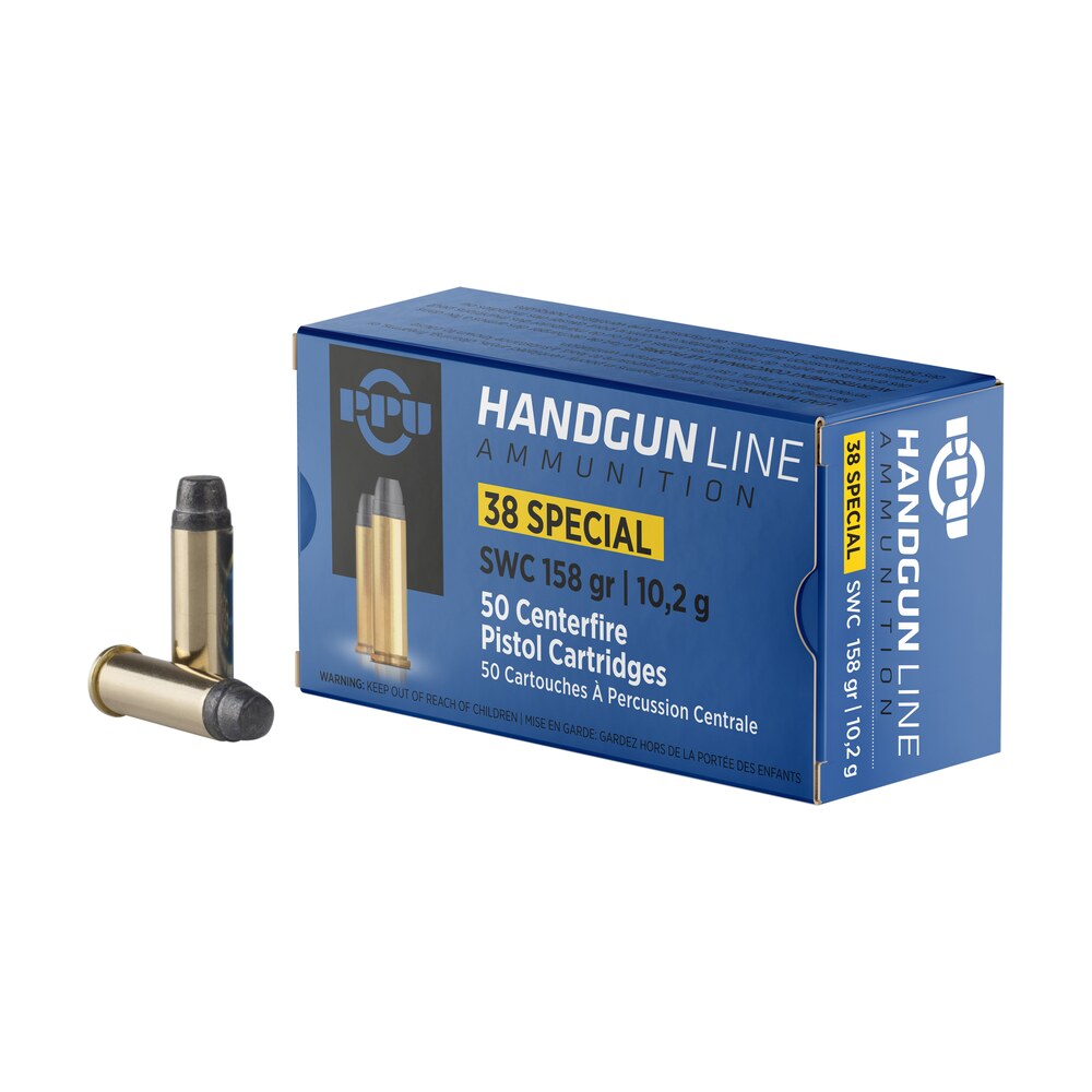 ppu pph38ss handgun 38special 158gr semi wadcutter 50 per box/10 case PPU PPH38SS Handgun 38Special 158gr Semi Wadcutter 50 Per Box/10 Case Sports South item 57060