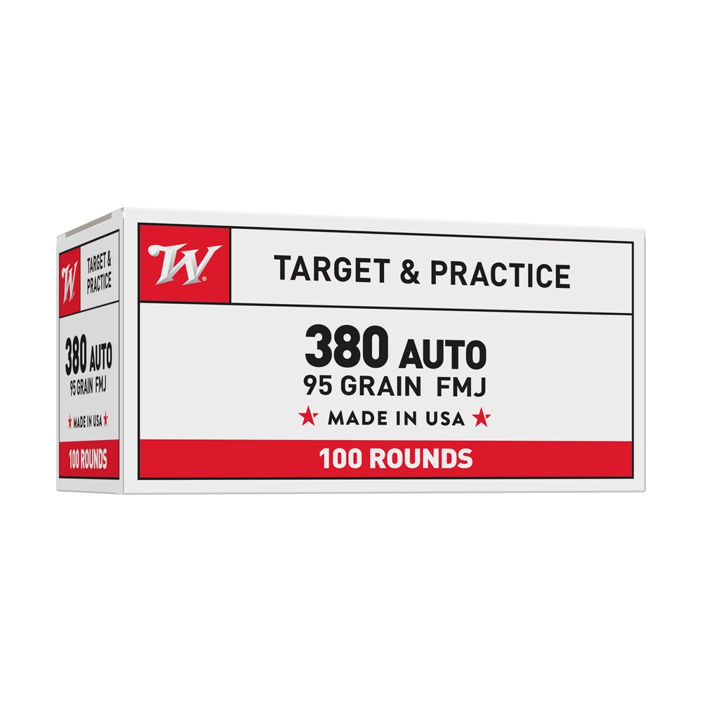winchester ammo usa380vp usa 380acp 95gr full metal jacket flat nose 100 per box/5 case Winchester Ammo USA380VP USA 380ACP 95gr Full Metal Jacket Flat Nose 100 Per Box/5 Case Sports South item 57956
