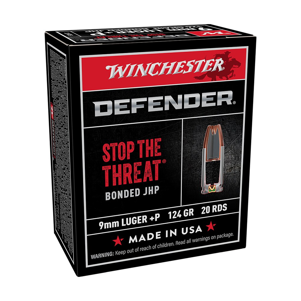 winchester ammo s9mmpdb defender 9mmluger+p 124gr bonded jacket hollow point 20 per box/10 case Winchester Ammo S9MMPDB Defender 9mmLuger+P 124gr Bonded Jacket Hollow Point 20 Per Box/10 Case Sports South item 57960