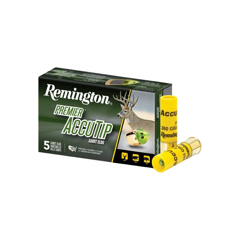 remington ammunition 20496 premier accutip 20 gauge 2.75" sabot slug shot 5 per box/ 20 cs Remington Ammunition 20496 Premier AccuTip 20 Gauge 2.75" Sabot Slug Shot 5 Per Box/ 20 Cs Sports South item 58364