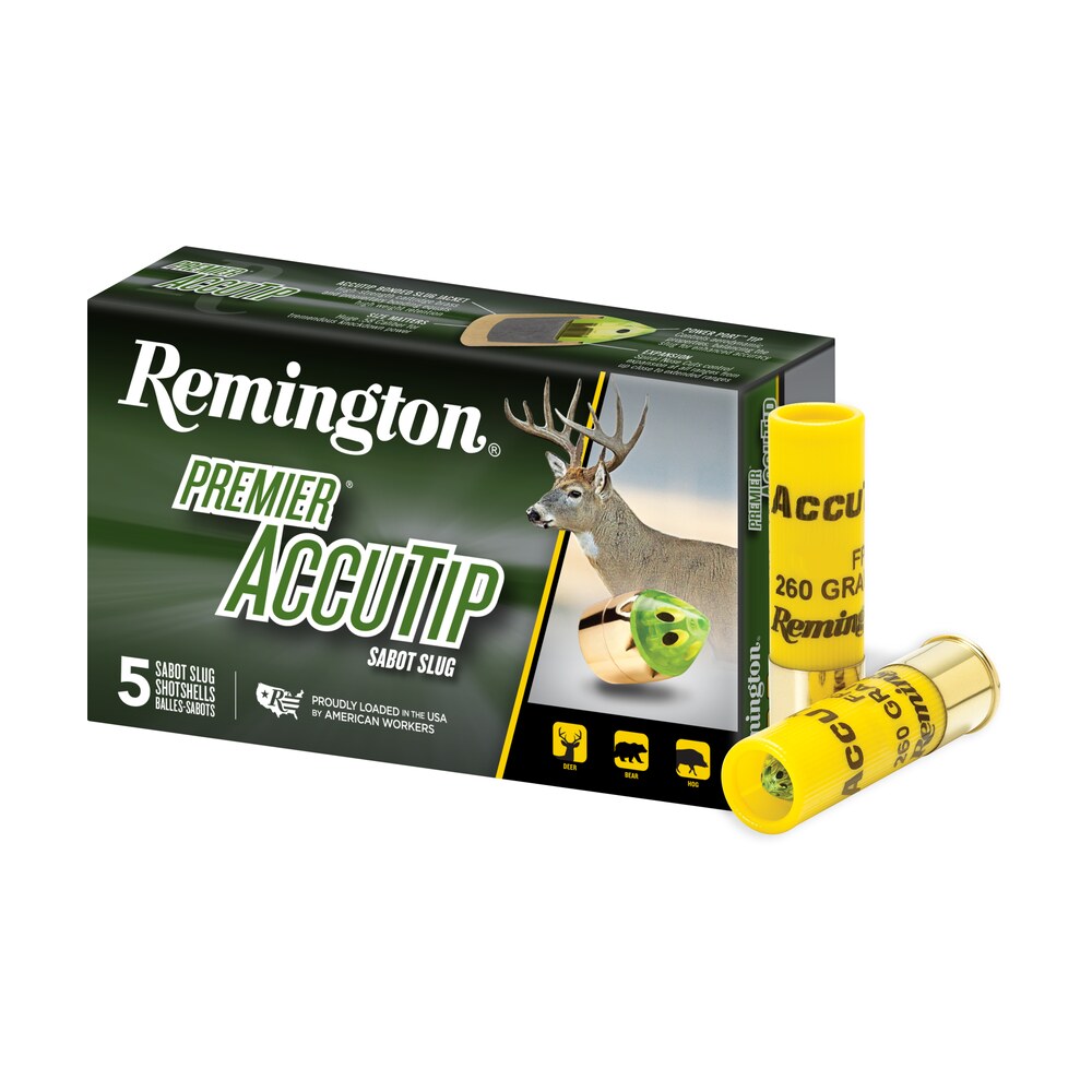 remington ammunition 20498 premier accutip 20 gauge 3" sabot slug shot 5 per box/ 20 cs Remington Ammunition 20498 Premier AccuTip 20 Gauge 3" Sabot Slug Shot 5 Per Box/ 20 Cs Sports South item 58365