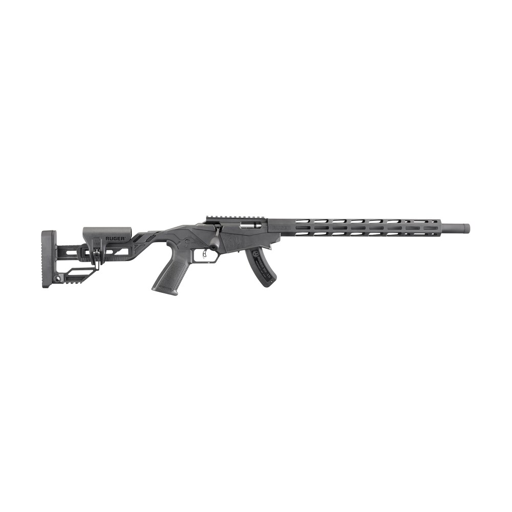 ruger 8400 precision rimfire full size 22 lr 15+1 18" black threaded barrel, black hard coat anodized aluminum receiver w/picatinny rail, 15" m lok handguards, black synthetic adj quick fit precision Ruger 8400 Precision Rimfire Full Size 22 LR 15+1 18" Black Threaded Sports South item 58511