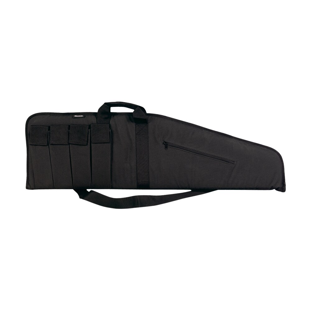 bulldog bd423 extreme tactical 25" black water resistant nylon, tricot lining, 4 external velcro magazine pouches, soft padding Bulldog BD423 Extreme Tactical 25" Black Water-Resistant Nylon, Tricot Lining, 4 External Sports South item 58705