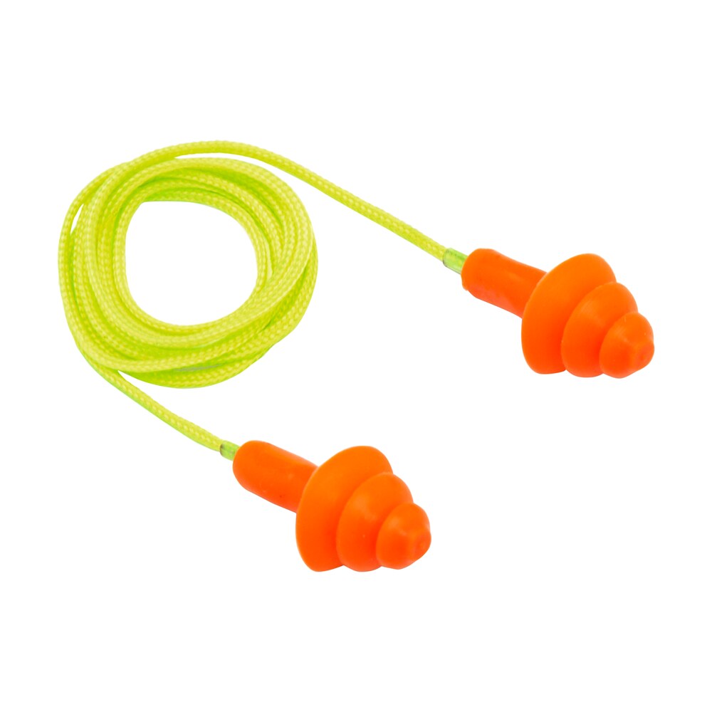 pyramex rp3001 reusable earplugs polymer 24 db behind the neck orange/yellow adult 50 pair Pyramex RP3001 Reusable Earplugs Polymer 24 dB Behind The Neck Orange/Yellow Adult 50 Pair Sports South item 59008