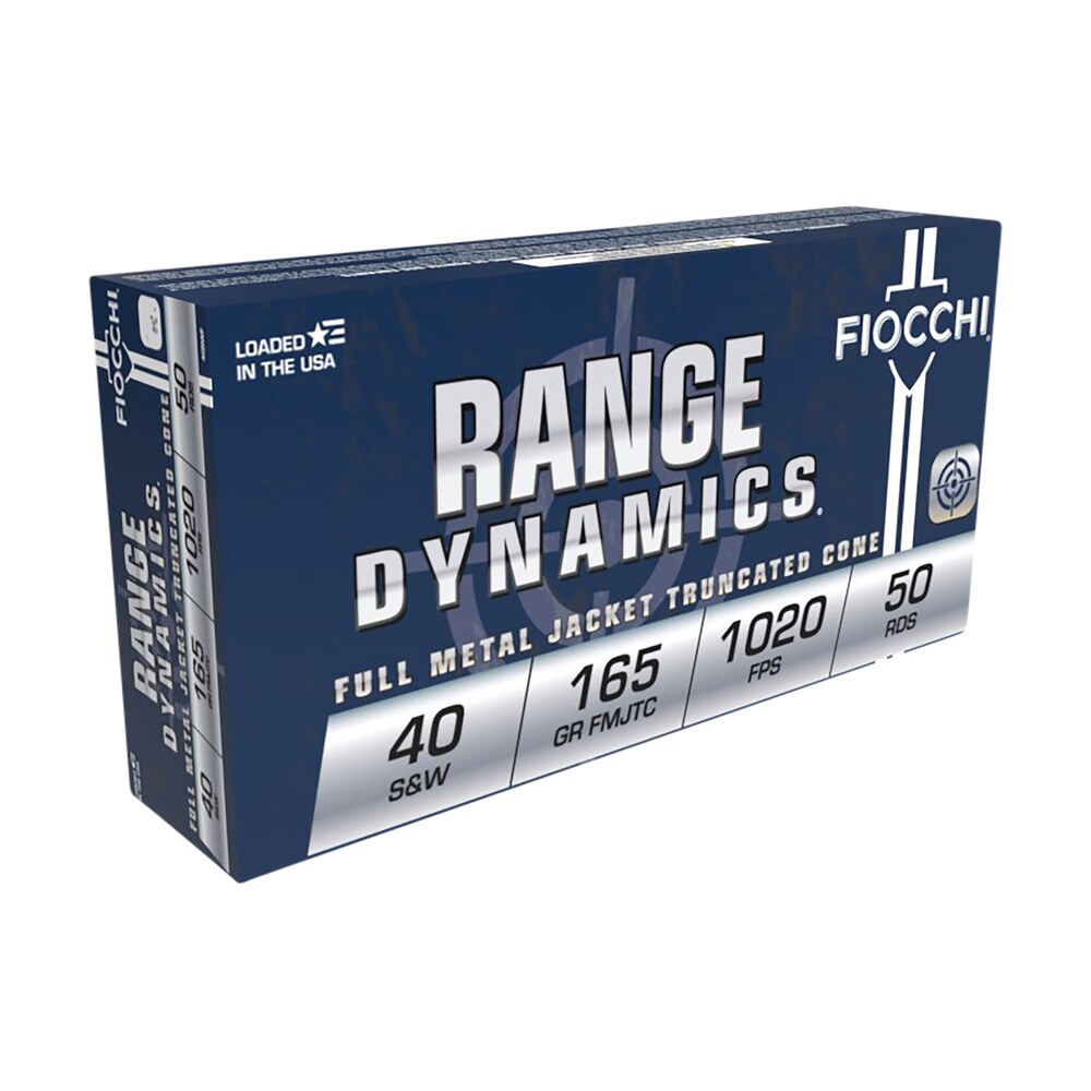 fiocchi 40swf range dynamics 40s&w 165gr full metal jacket truncated cone 50 per box/20 case Fiocchi 40SWF Range Dynamics 40S&W 165gr Full Metal Jacket Truncated Cone 50 Per Box/20 Sports South item 59061