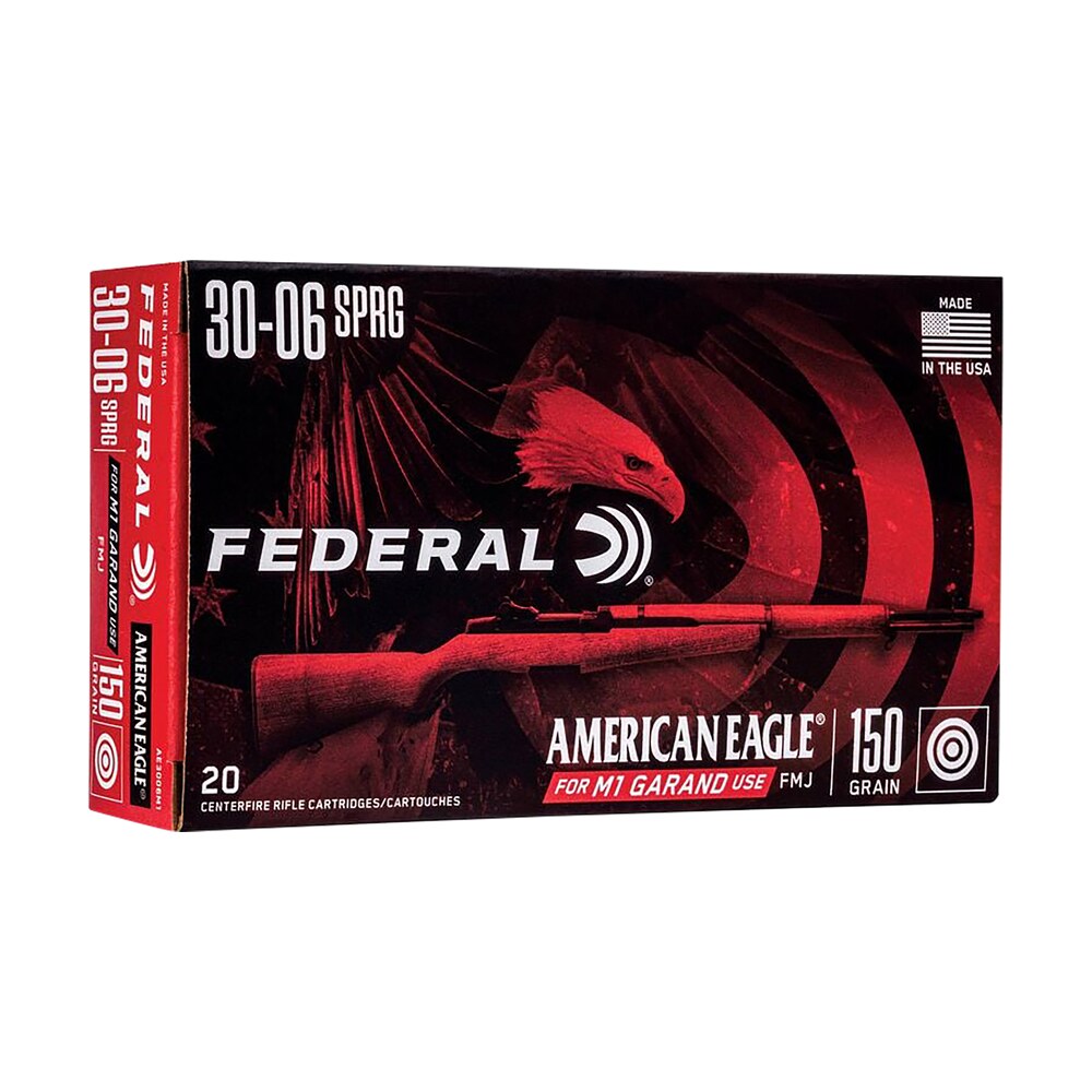 federal ae3006m1 american eagle m1 grand 30 06springfield 150gr full metal jacket 20 per box/10 case Federal AE3006M1 American Eagle M1 Grand 30-06Springfield 150gr Full Metal Jacket 20 Per Box/10 Sports South item 59176