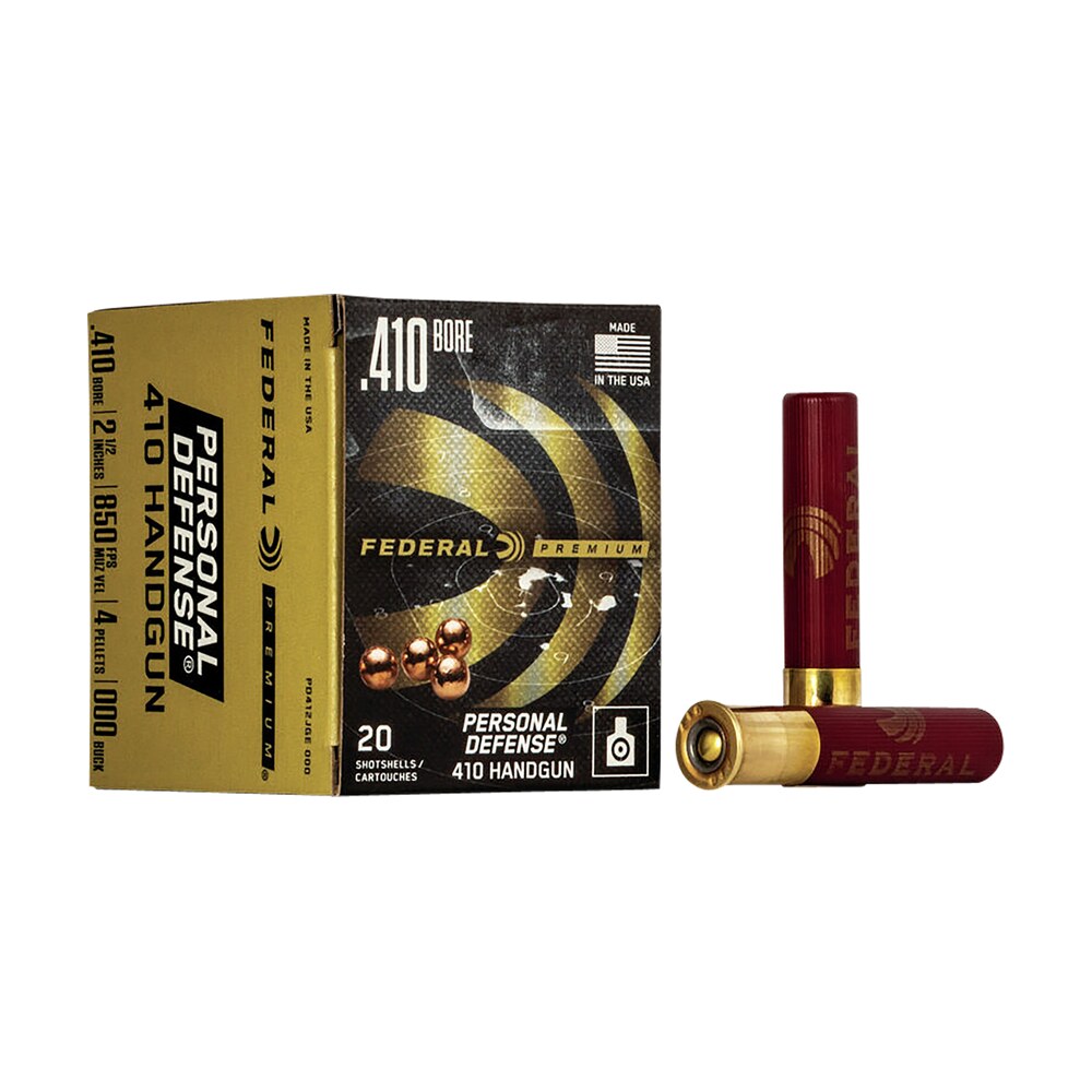 federal pd412jge000 premium personal defense 410gauge 2.50" 7/16oz 000buckshot 20 per box/10 case Federal PD412JGE000 Premium Personal Defense 410Gauge 2.50" 7/16oz 000BuckShot 20 Per Box/10 Sports South item 59185