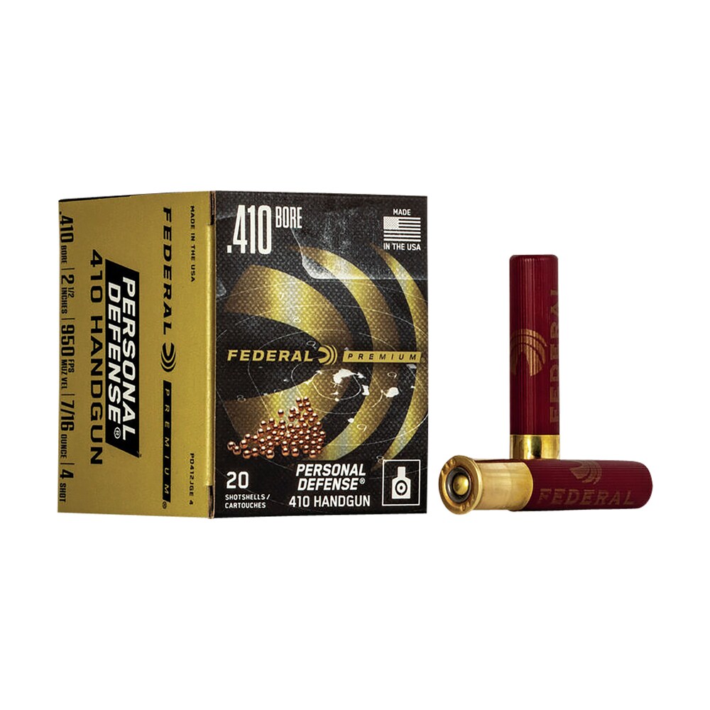 federal pd412jge4 premium personal defense 410 gauge 2.50" 4 shot 7/16oz 20 per box/10 case Federal PD412JGE4 Premium Personal Defense 410 Gauge 2.50" 4 Shot 7/16oz 20 Per Box/10 Case Sports South item 59186
