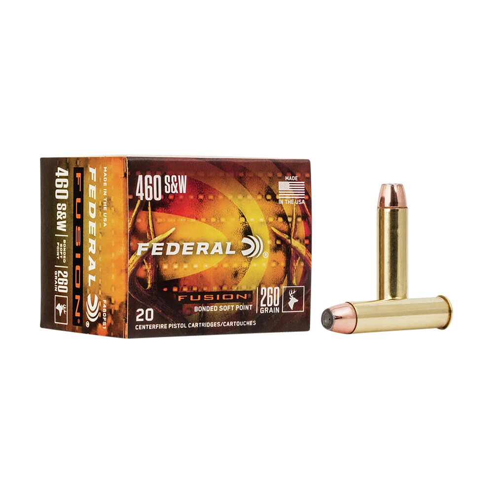 federal f460fs1 fusion handgun 460s&w mag 260gr fusion soft point 20 per box/10 case Federal F460FS1 Fusion Handgun 460S&W Mag 260gr Fusion Soft Point 20 Per Box/10 Case Sports South item 59193