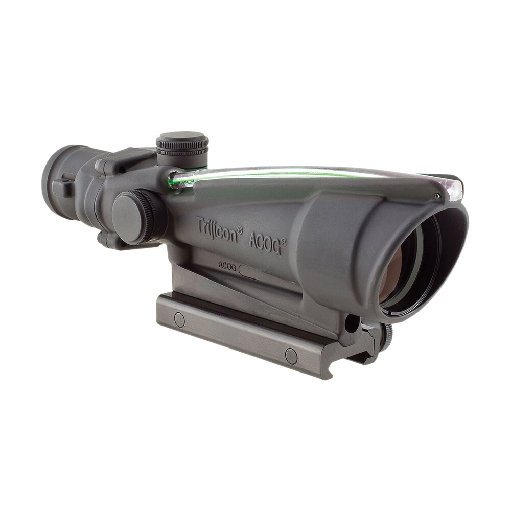 trijicon 100163 acog black hardcoat anodized 3.5x 35mm illuminated green crosshair .223/5.56 bdc reticle Trijicon 100163 ACOG Black Hardcoat Anodized 3.5x 35mm Illuminated Green Crosshair .223/5.56 Sports South item 59378