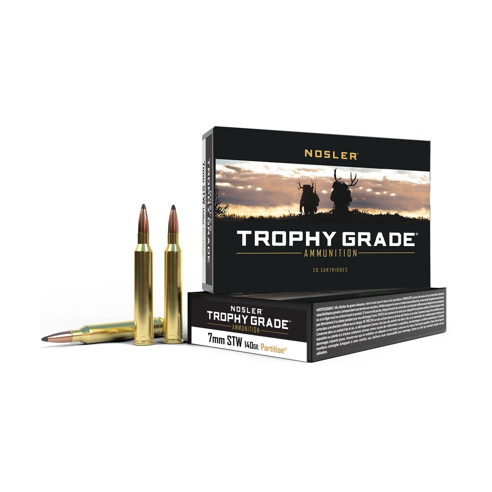 nosler 60046 trophy grade 7mmstw 140gr nosler spitzer partition 20 per box/10 case Nosler 60046 Trophy Grade 7mmSTW 140gr Nosler Spitzer Partition 20 Per Box/10 Case Sports South item 59566