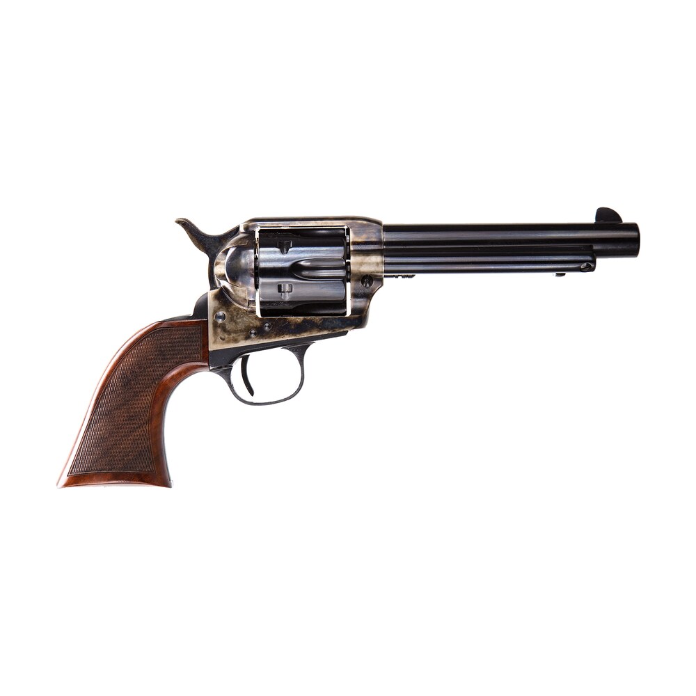 taylors & company 550813de smoke wagon uberti 45 colt (long colt) 6 shot 5.50" blued round barrel & cylinder, color case hardened steel frame, checkered walnut navy grip, exposed hammer Taylors & Company 550813DE Smoke Wagon Uberti 45 Colt (Long Colt) 6 Shot 5.50" Blued Round Sports South item 60232