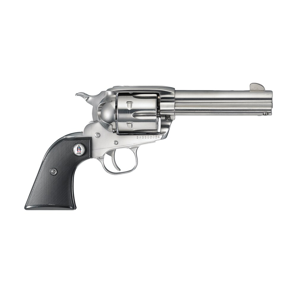 ruger 5133 vaquero sass 357 mag 6rd 4.62" high gloss barrel, cylinder & frame, black checkered polymer grip, transfer bar safety, montado hammer (1 of 2) Ruger 5133 Vaquero SASS 357 Mag 6rd 4.62" High Gloss Sports South item 60757