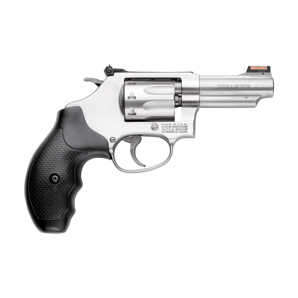 smith & wesson 162634 model 63 22 lr 8 shot 3" stainless steel barrel, satin stainless steel j frame, hi viz fiber optic red front/adjustable rear sight Smith & Wesson 162634 Model 63 22 LR 8 Shot 3" Stainless Steel Sports South item 61749