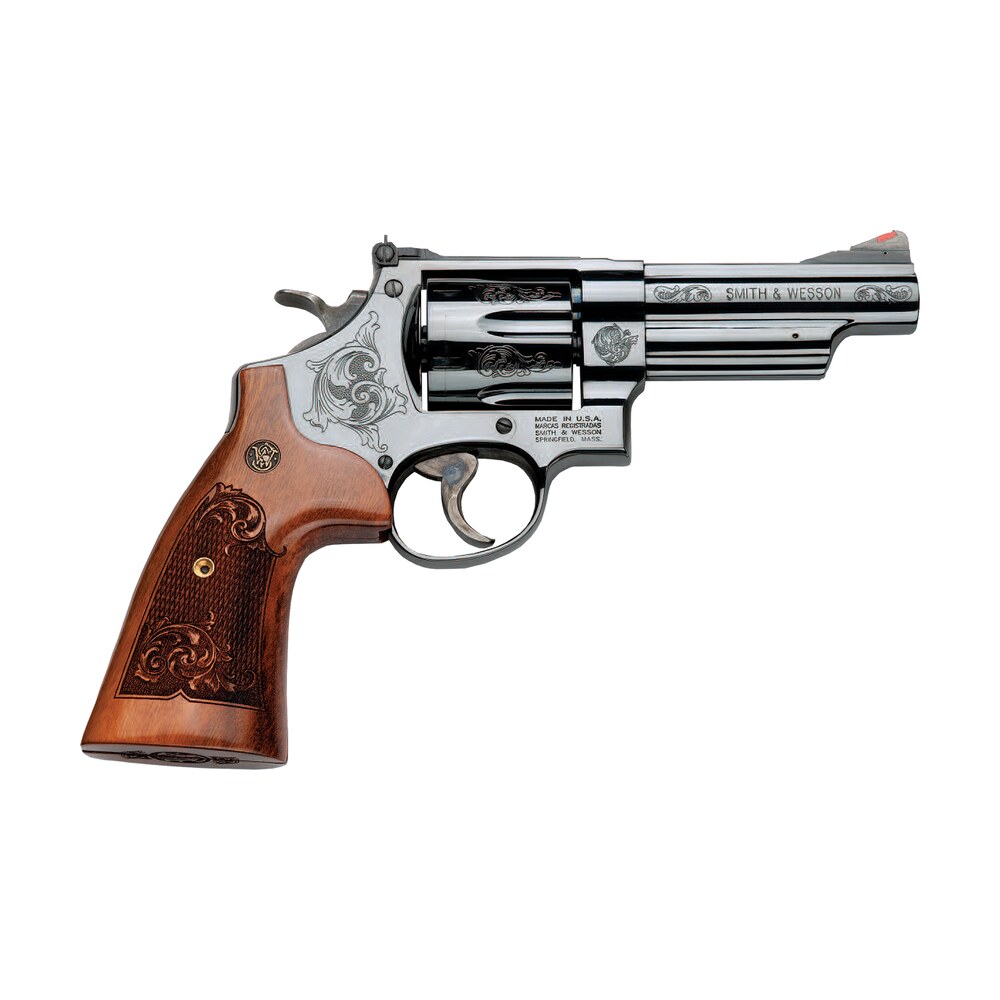 smith & wesson 150783 model 29 44 rem mag or 44 s&w spl machine engraved blued carbon steel 4" barrel, 6rd cylinder & n frame, wood engraved grip Smith & Wesson 150783 Model 29 44 Rem Mag or 44 S&W Spl Machine Engraved Blued Carbon Sports South item 61818