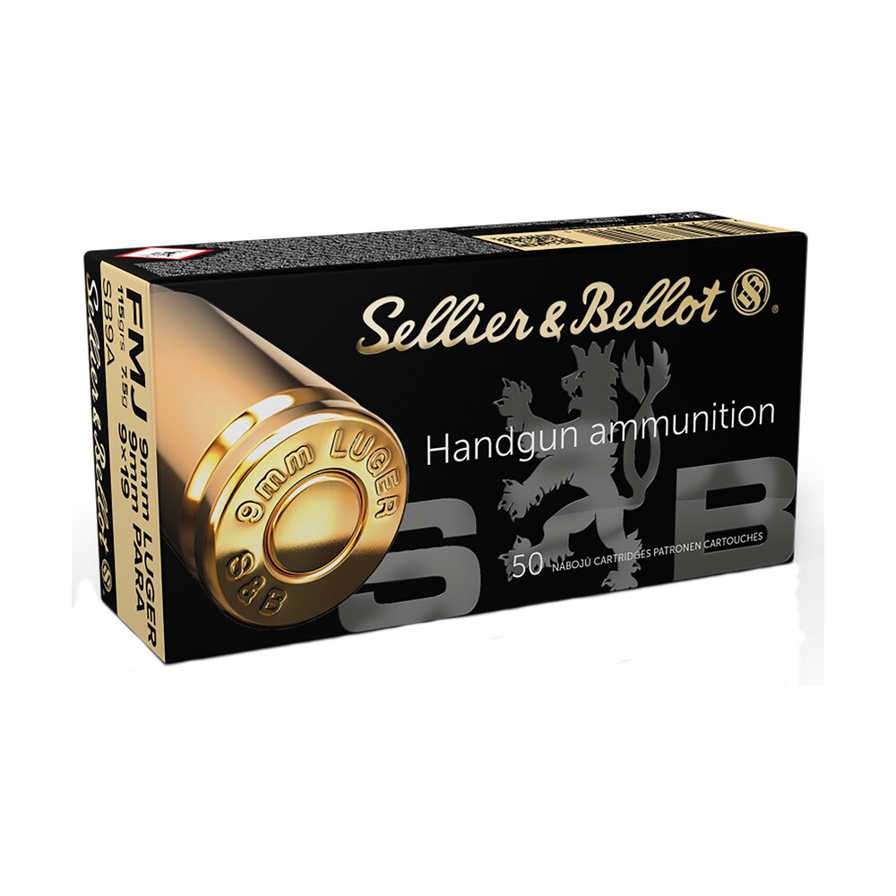 sellier & bellot sb9a handgun 9mmluger 115gr full metal jacket 50 per box/20 case Sellier & Bellot SB9A Handgun 9mmLuger 115gr Full Metal Jacket 50 Per Box/20 Case Sports South item 61881