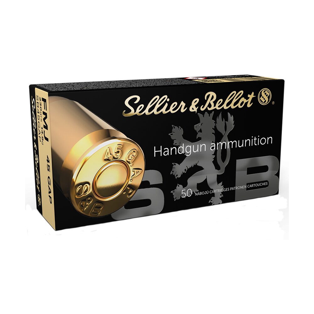 sellier & bellot sb45gap handgun 45gap 230gr full metal jacket 50 per box/20 case Sellier & Bellot SB45GAP Handgun 45GAP 230gr Full Metal Jacket 50 Per Box/20 Case Sports South item 61900