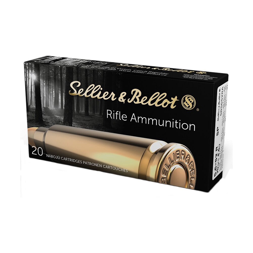 sellier & bellot sb5652ra rifle 5.6mmx52r 70gr soft point 20 per box/25 case Sellier & Bellot SB5652RA Rifle 5.6mmx52R 70gr Soft Point 20 Per Box/25 Case Sports South item 61907