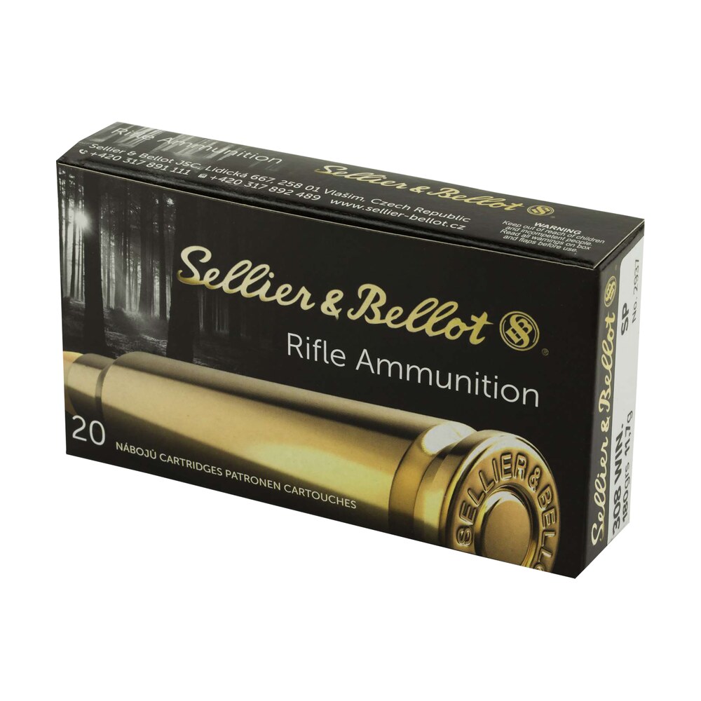 sellier & bellot sb308c rifle 308win 180gr soft point 20 per box/25 case Sellier & Bellot SB308C Rifle 308Win 180gr Soft Point 20 Per Box/25 Case Sports South item 61936