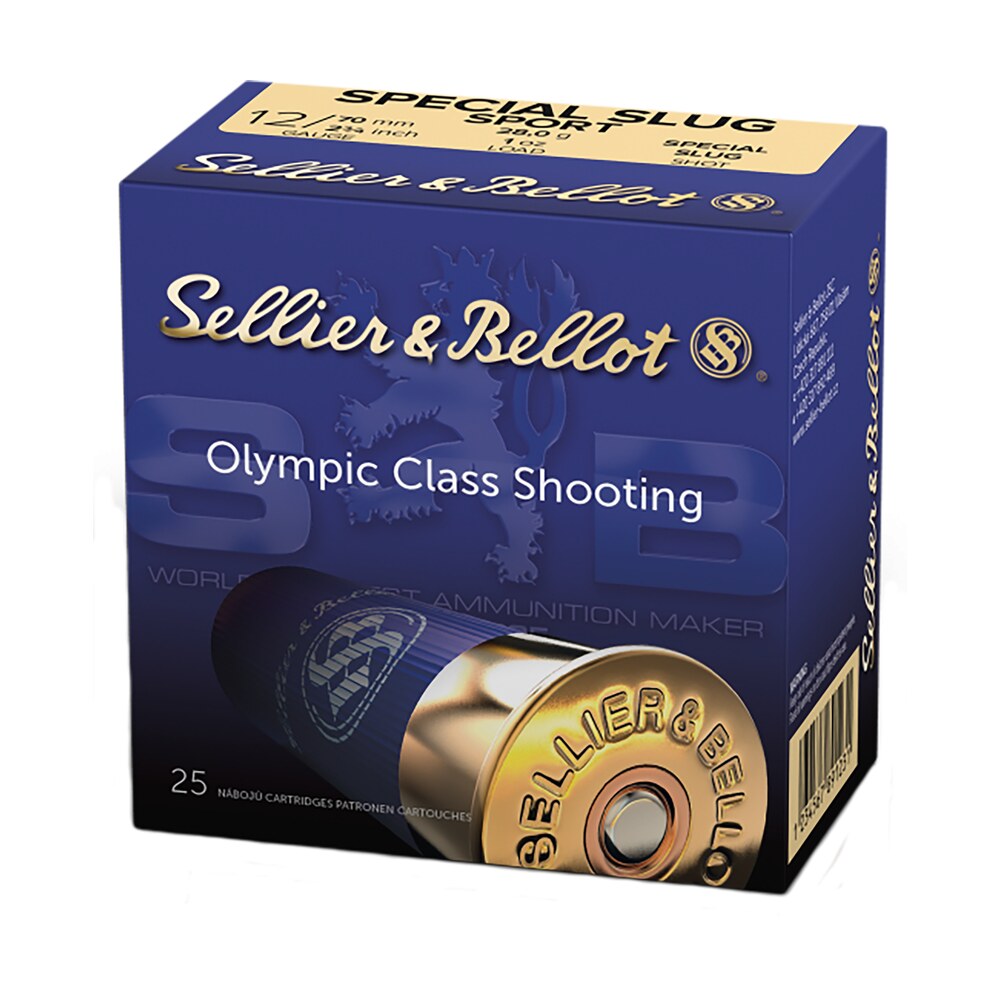 sellier & bellot sb12slug shotgun 12gauge 2.75" 1oz rifled slug shot 25 per box/10 case Sellier & Bellot SB12SLUG Shotgun 12Gauge 2.75" 1oz Rifled Slug Shot 25 Per Box/10 Case Sports South item 61954