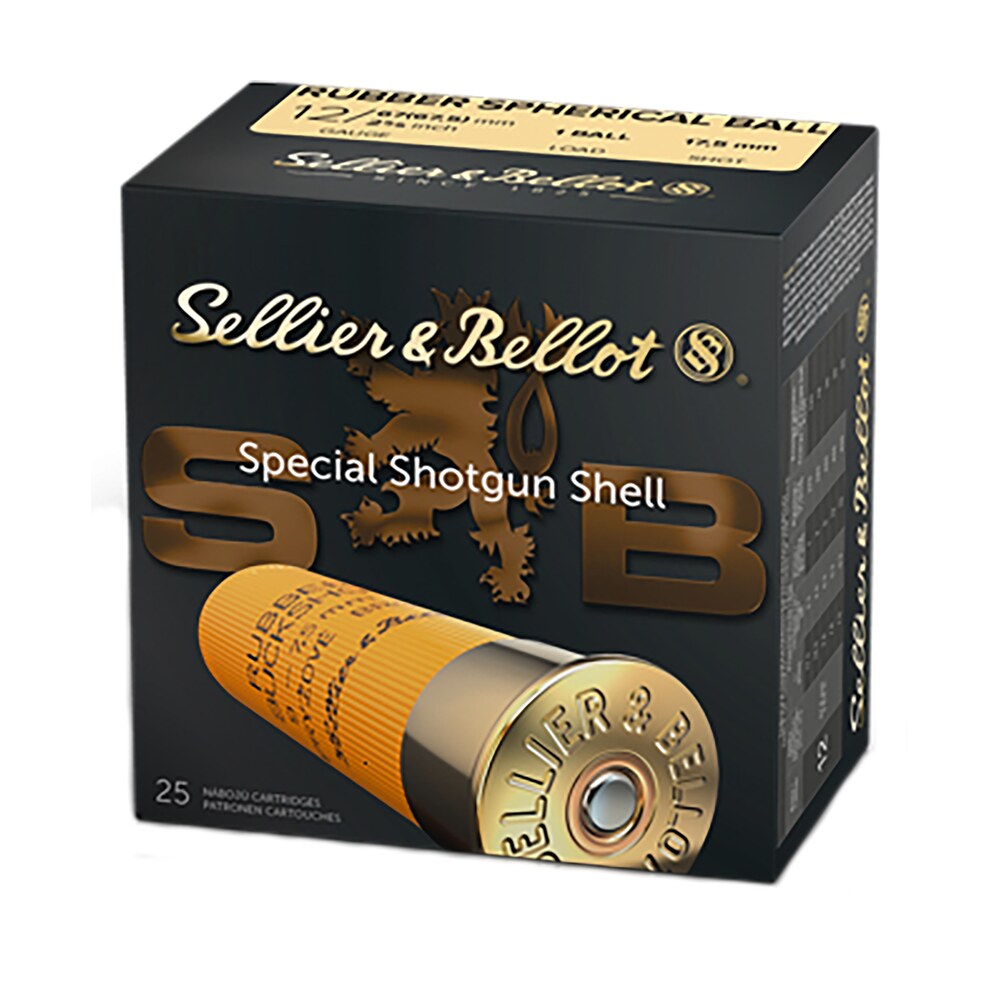 sellier & bellot sb12rba shotgun 12gauge 2.75" 2 11/16oz 1 rubber ball shot 25 box/10 case Sellier & Bellot SB12RBA Shotgun 12Gauge 2.75" 2 11/16oz 1 Rubber Ball Shot 25 Box/10 Case Sports South item 61955