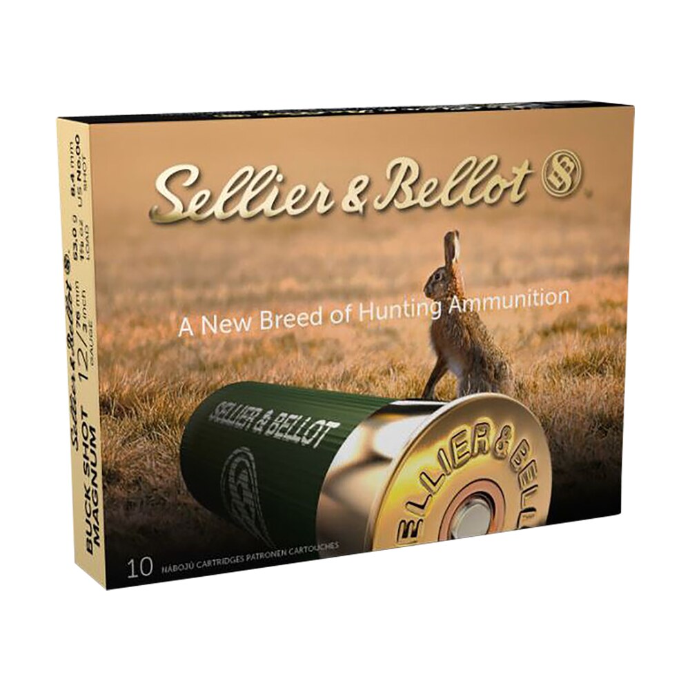 sellier & bellot sb12bsa hunting magnum 12gauge 3" 15pellets 1 7/8oz 00buck shot 10 per box/25 case Sellier & Bellot SB12BSA Hunting Magnum 12Gauge 3" 15Pellets 1 7/8oz 00Buck Shot 10 Per Sports South item 61957