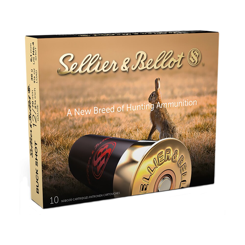 sellier & bellot sb12bsd hunting 12gauge 2.75" 27pellets 1 1/4oz 4buck shot 10 box/25 case Sellier & Bellot SB12BSD Hunting 12Gauge 2.75" 27Pellets 1 1/4oz 4Buck Shot 10 Box/25 Case Sports South item 61960
