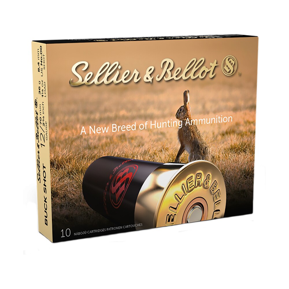 sellier & bellot sb12bse hunting 12gauge 2.75" 12pellets 1 1/4oz 00buck shot 10 box/25 case Sellier & Bellot SB12BSE Hunting 12Gauge 2.75" 12Pellets 1 1/4oz 00Buck Shot 10 Box/25 Case Sports South item 61961