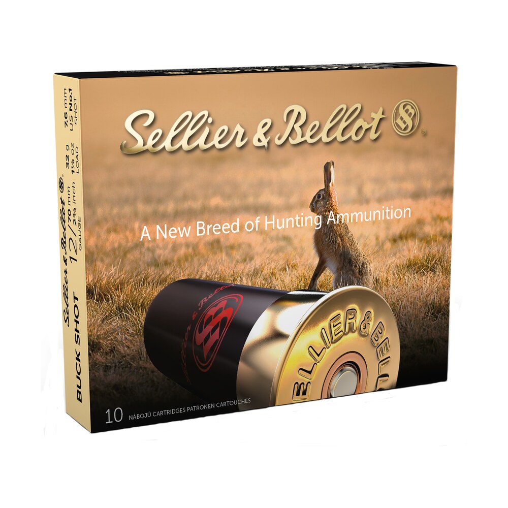 sellier & bellot sb12bsi hunting 12gauge 2.75" 12pellets 1 1/8oz 1buck shot 10 per box/25 case Sellier & Bellot SB12BSI Hunting 12Gauge 2.75" 12Pellets 1 1/8oz 1Buck Shot 10 Per Box/25 Sports South item 61965