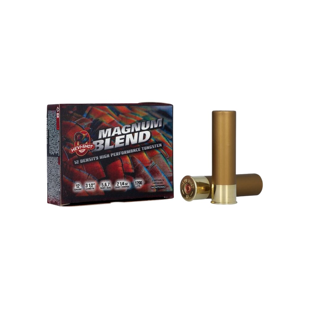 hevi shot hs41205 magnum blend 12gauge 3.50" 2 1/4oz tungsten 5/6/7shot 5 per box/10 case HEVI-Shot HS41205 Magnum Blend 12Gauge 3.50" 2 1/4oz Tungsten 5/6/7Shot 5 Per Box/10 Case Sports South item 62040
